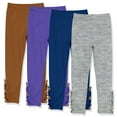thumbnail image 1 of Millie Loves Lily Girls Solid Ruffle Legging Set with Button Accent, Big Girls, Size 12, 4PCS), 1 of 2