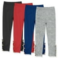 thumbnail image 1 of Millie Loves Lily Girls Solid Ruffle Legging Set with Button Accent, Big Girls, Size 5, 4PCS), 1 of 3