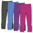 thumbnail image 1 of Millie Loves Lily Girls Solid Ruffle Legging Set with Button Accent, Big Girls, Size 6, 4PCS), 1 of 2