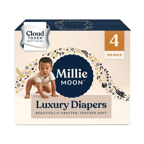 Millie Moon Luxury Disposable Diapers Size 4 Quantity 120