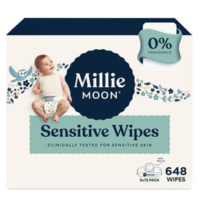Millie Moon Sensitive Wipes, 648 Count (Select for More Options)