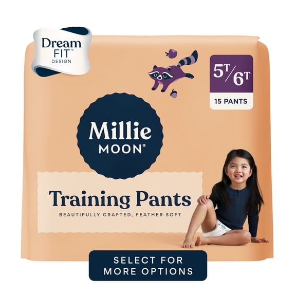 Millie Moon Luxury Training Pants, Size 5T-6T, 15 Count (Select for More Options)