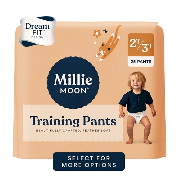 Millie Moon Luxury Training Pants, Size 2T-3T, 25 Count (Select for More Options)