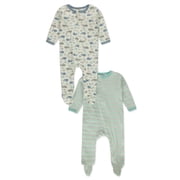 Duck Duck Goose Baby Boys 2-Pack Footed Coveralls Color blue/multi Size 3 - 6 months