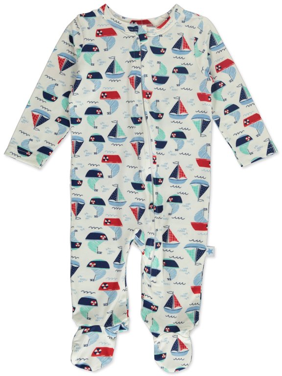 Baby Boys' Sailboat Footed Coveralls Color: multi Size: 3 - 6 months