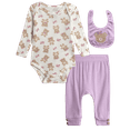 thumbnail image 1 of Millie & Myles Infant Pants Set - Baby Clothes for Boys and Girls with Bib and Long Sleeve Bodysuit, 1 of 7