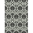thumbnail image 1 of Milliken Black & White Area Rug Manor Uptown Black Damask Flowers 3' 10" x 5' 4" Rectangle, 1 of 1