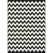 Milliken Black & White Area Rug Vibe Techno Black Chevron Zig Zag 3 10 x 5 4 Rectangle