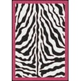 thumbnail image 1 of Milliken Black & White Area Rug Zebra Glam Pink Passion Bordered Exotic 2' 8" x 3' 10" Rectangle, 1 of 1