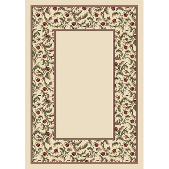 Milliken Blue Bordered Area Rug Latin Rose Opal II - Aprx 10' 9" x 13' 2"