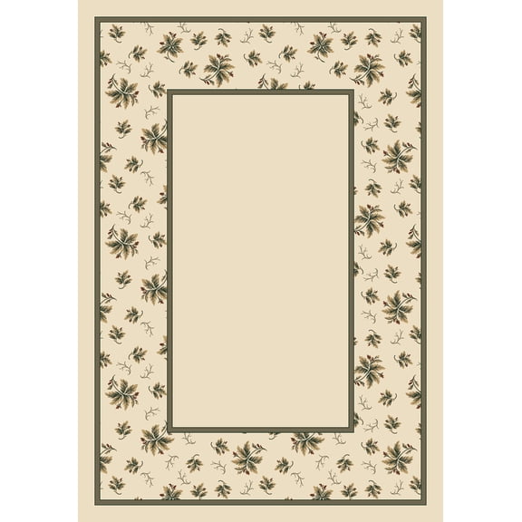 Milliken Blue Bordered Petals Area Rug Erin Opal II - Aprx 10' 9" x 13' 2"
