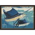 thumbnail image 1 of Milliken Blue Nautical Boat Spears Area Rug Sailfish - Aprx 3' 10" x 5' 4", 1 of 1