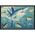 thumbnail image 1 of Milliken Blue Nautical Fins Fish Area Rug Mako Shark - Aprx 7' 8" x 10' 9", 1 of 1