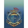thumbnail image 1 of Milliken Blue Nautical Trophy Cayman Area Rug GH Crest - Aprx 5' 4" x 7' 8", 1 of 1
