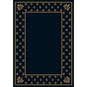 Milliken Blue Solid Flat Area Rug Adonis Sapphire II - Aprx 5 4" x 7 8"