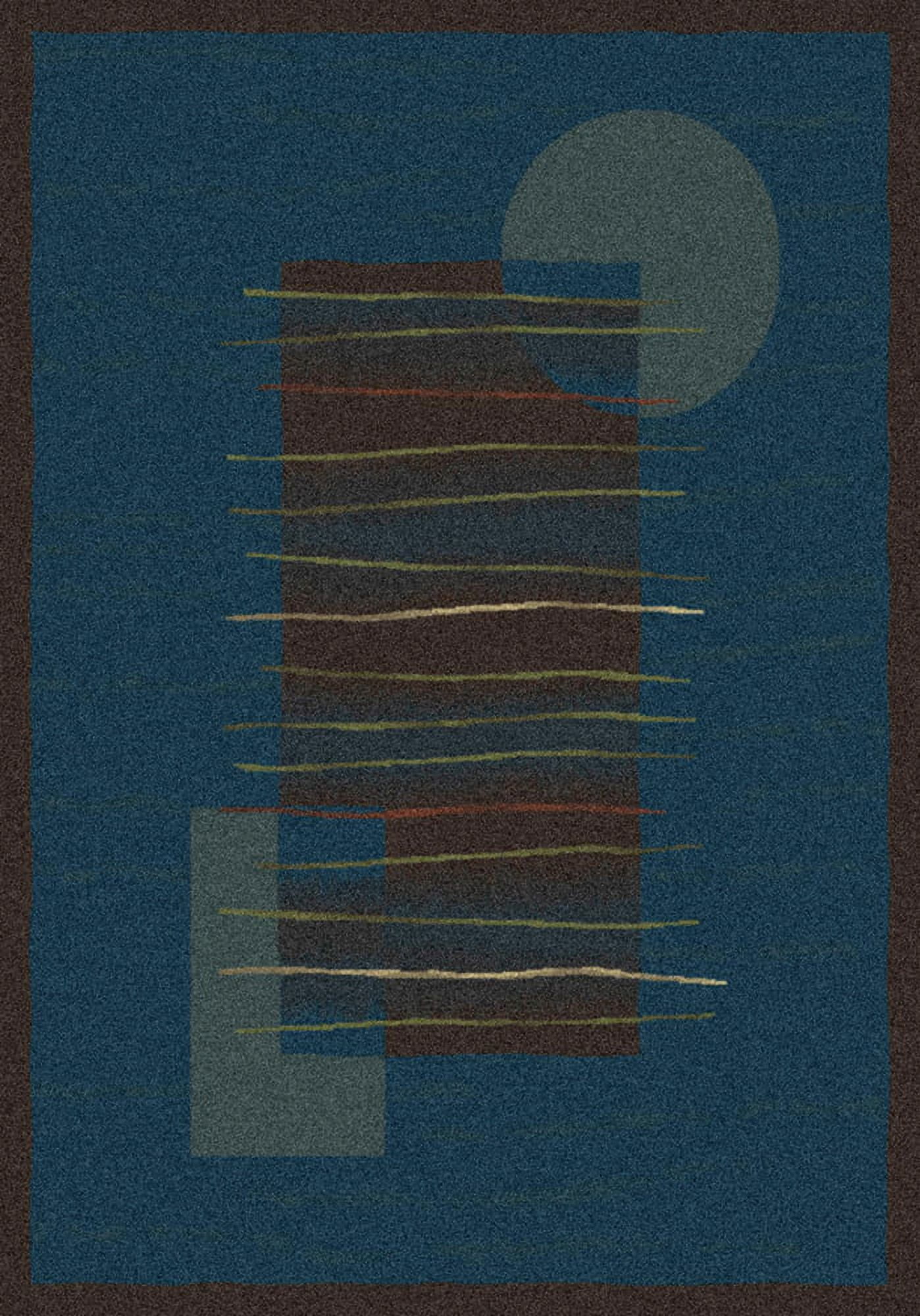 Milliken Brown Geometric Door Mat Horizon Dark Brown Aprx 2' 8" x 3