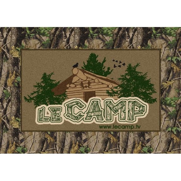 Milliken Brown Nature Print Trees Area Rug Le Camp - Aprx 5' 4" x 7' 8"