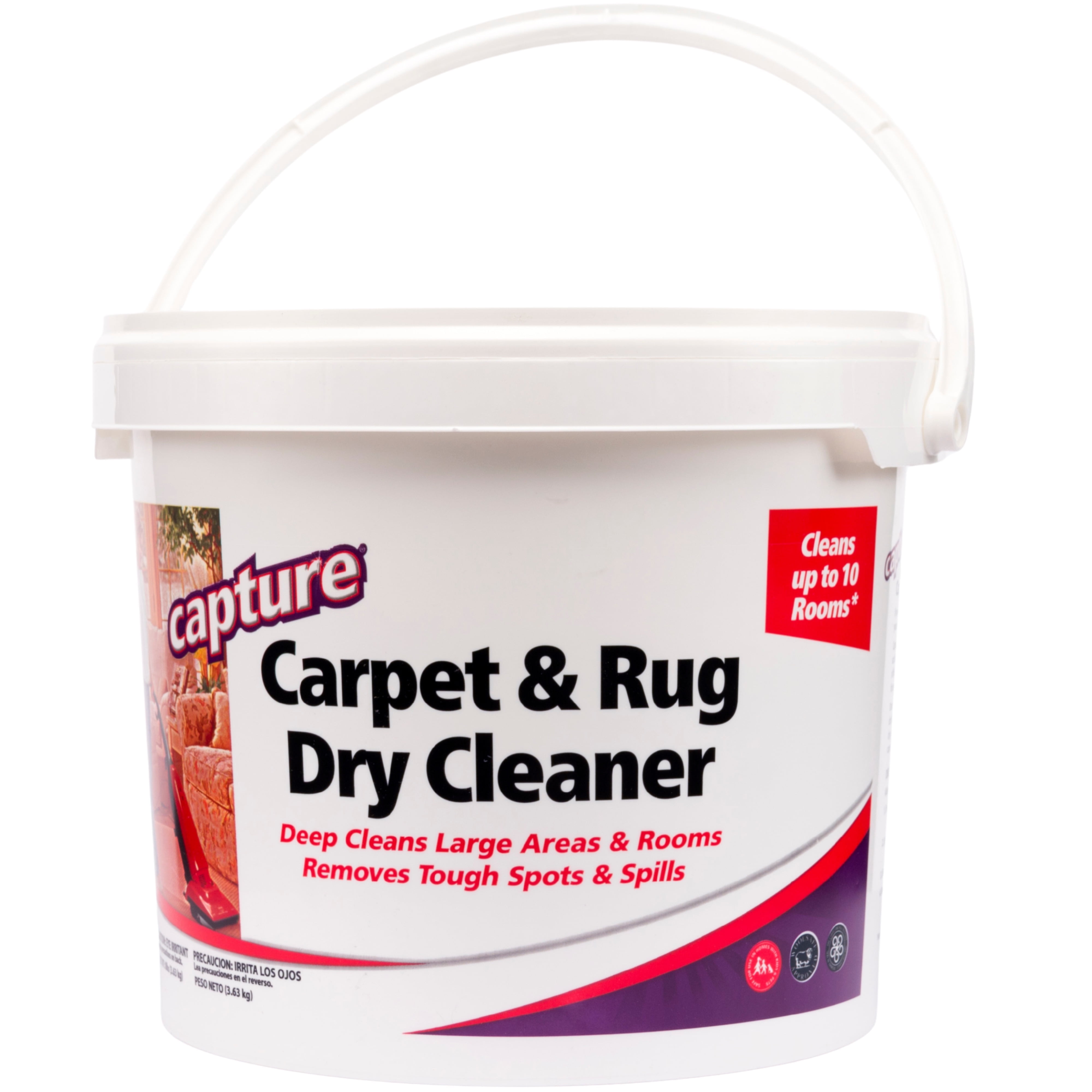 Capture Carpet & Rug Cleaner Powder, Fresh Scent, with Resealable Lid, 8 lb Pail