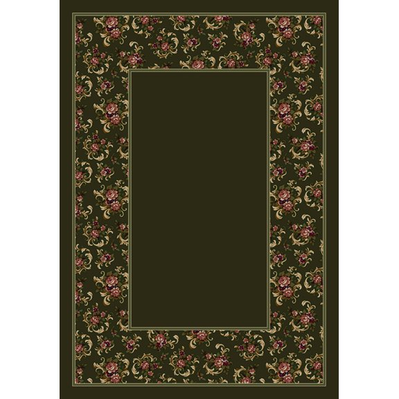 Milliken Design Center Area Rug CAMEO ROSE OLIVE Cameo Rose Olive 7' 8" x 10' 9" Rectangle