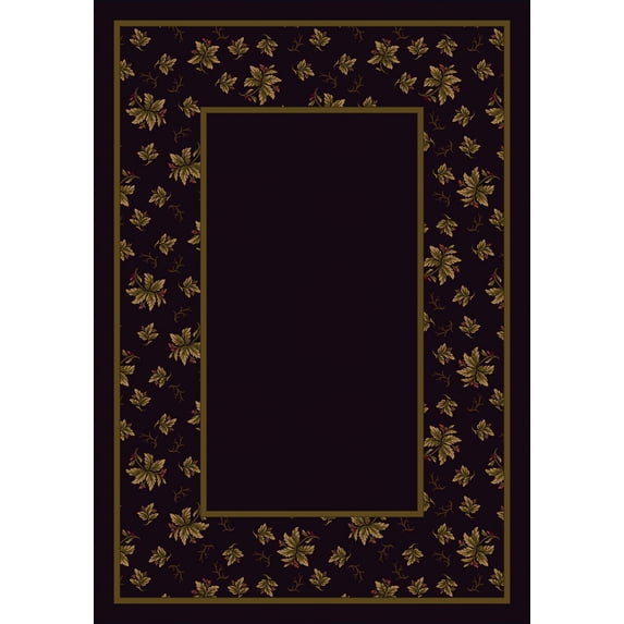 Milliken Design Center Area Rug ERIN ONYX Erin Onyx Leaves Stems 2' 4" x 11' 8" Runner