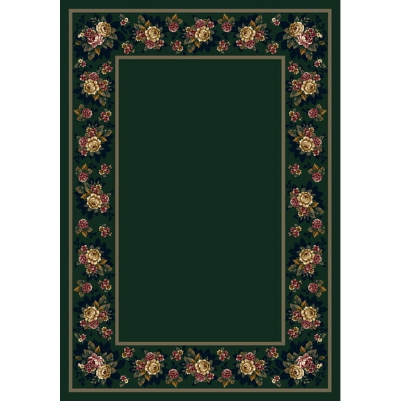 Milliken Design Center Area Rug FLORAL LACE EMERALD II Floral Lace Emerald Ii 2' 4" x 23' 2" Runner