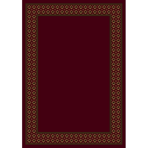 Milliken Design Center Area Rug FOULARD GARNET Foulard Garnet Buds Bulbs 2' 4" x 23' 2" Runner