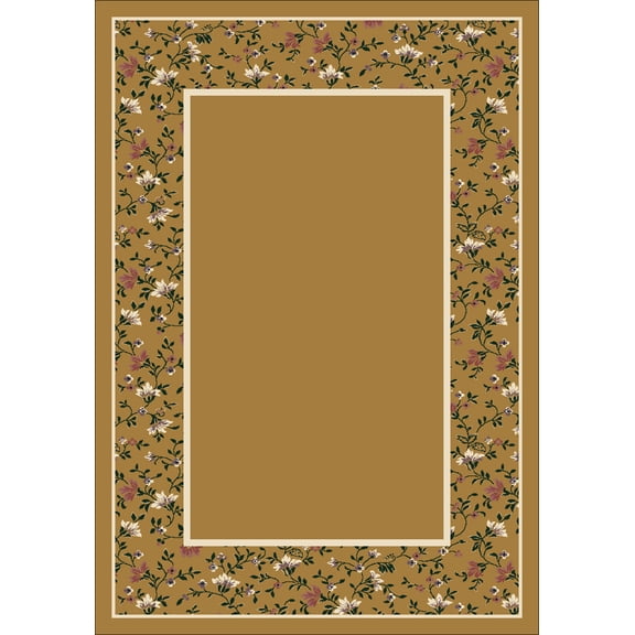 Milliken Design Center Area Rug GARDEN GLORY GOLDEN TOPAZ Garden Glory Golden Topaz 7' 7" x 7' 7" Round