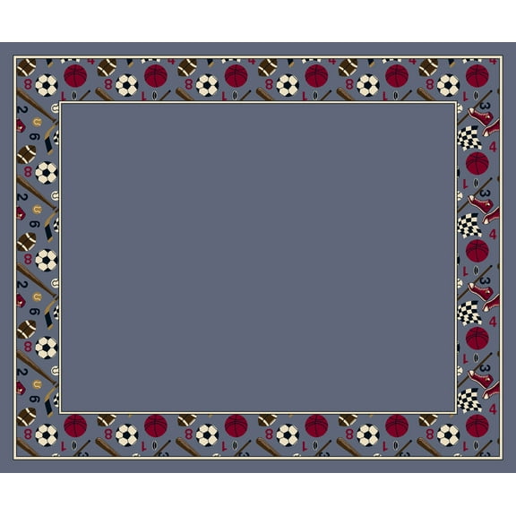 Milliken Design Center Area Rug GOOD SPORTS LAPIS Good Sports Lapis 2' 4" x 23' 2" Runner