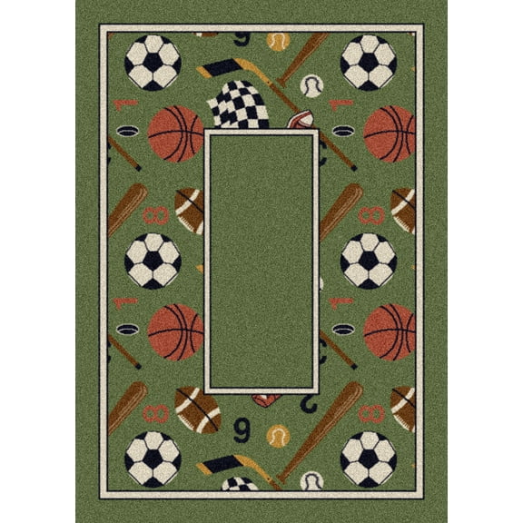 Milliken Design Center Area Rug GOOD SPORTS PERIDOT Good Sports Peridot 3' 10" x  5' 4" Rectangle