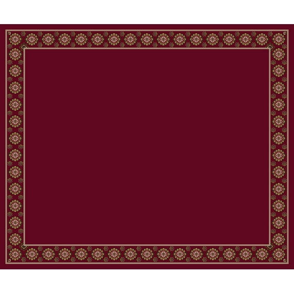 Milliken Design Center Area Rug KABUL BRICK Kabul Brick Floral Bulbs 7' 7" x 7' 7" Round