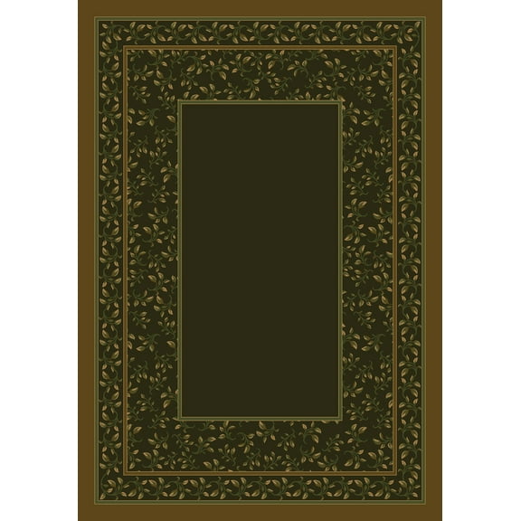 Milliken Design Center Area Rug LEANDER OLIVE Leander Olive Petals Vines 2' 4" x 11' 8" Runner