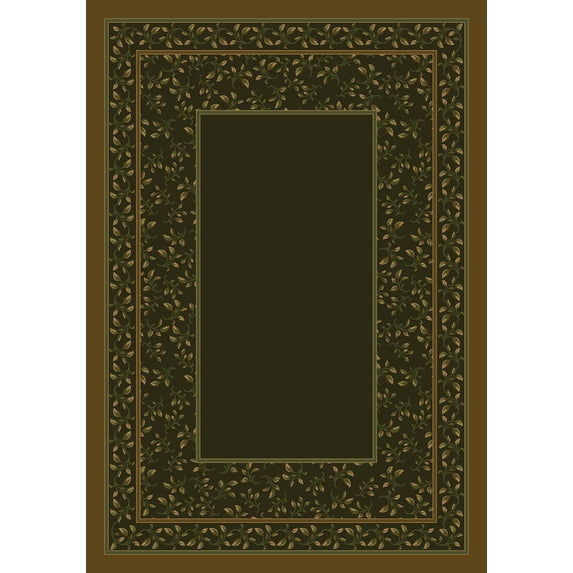 Milliken Design Center Area Rug LEANDER OLIVE Leander Olive Petals Vines 2' 4" x 23' 2" Runner