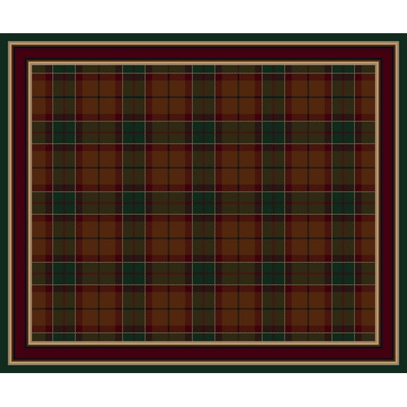 Milliken Design Center Area Rug MAGEE PLAID AMBER EMERALD II Magee Plaid Amber Emerald Ii 2' 4" x 11' 8" Runner