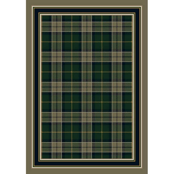 Milliken Design Center Area Rug MAGEE PLAID EMERALD II Magee Plaid 11006 3' 10" x  5' 4" Rectangle
