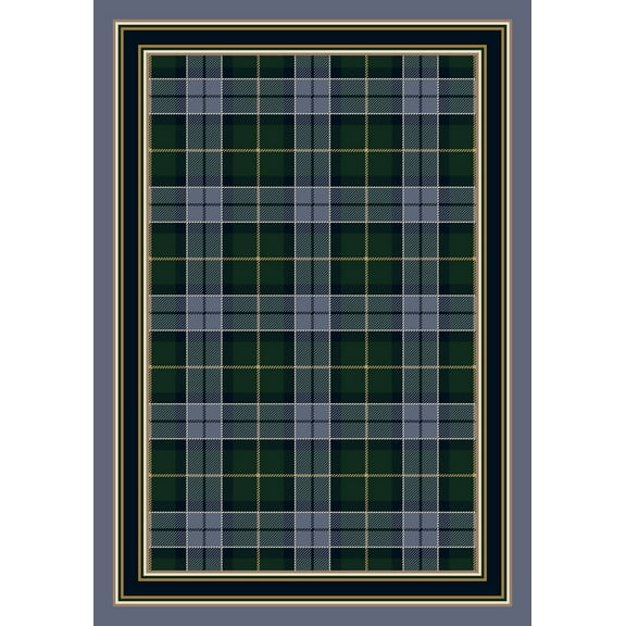 Milliken Design Center Area Rug MAGEE PLAID EMERALD LAPIS II Magee Plaid 07006 5' 4" x 7' 8" Rectangle