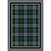 Milliken Design Center Area Rug MAGEE PLAID EMERALD LAPIS II Magee Plaid 07006 3 10" x 5 4" Rectangle