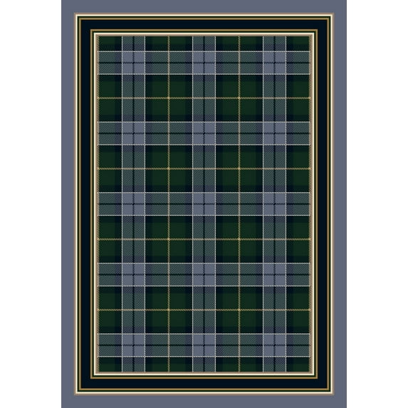Milliken Design Center Area Rug MAGEE PLAID EMERALD LAPIS II Magee Plaid 07006 10' 9" x 13' 2" Rectangle