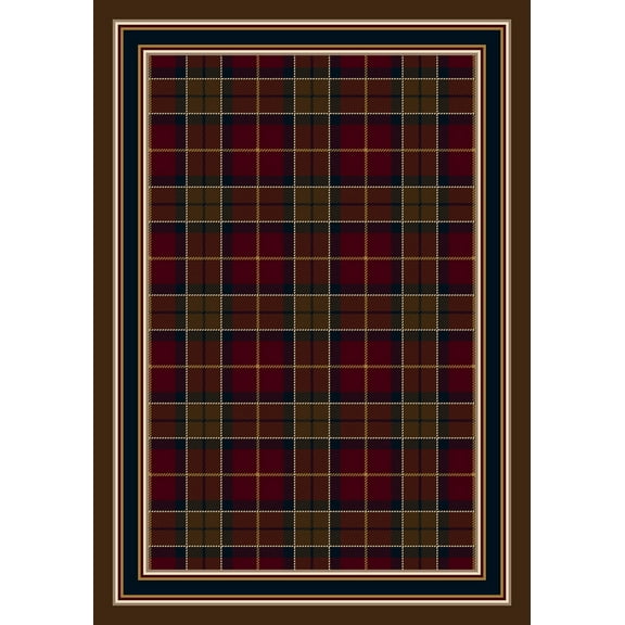 Milliken Design Center Area Rug MAGEE PLAID GARNET II Magee Plaid Garnet Ii 5' 4" x 7' 8" Rectangle