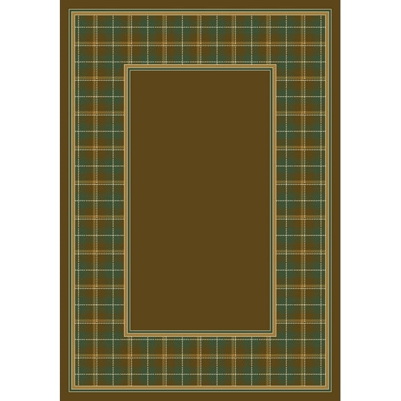 Milliken Design Center Area Rug MCINTYRE TOBACCO Mcintyre Tobacco Plaid Lines 2' 4" x 11' 8" Runner