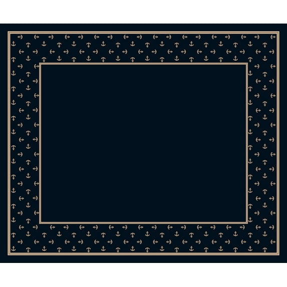 Milliken Design Center Area Rug MORAY SAPPHIRE Moray Sapphire Dotted Solid 7' 7" x 7' 7" Round