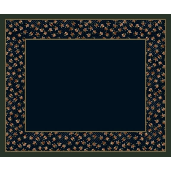 Milliken Design Center Area Rug RAMBLING ROSE SAPPHIRE II Rambling Rose Sapphire Ii 7' 7" x 7' 7" Round