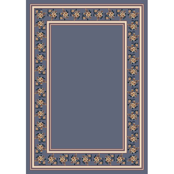 Milliken Design Center Area Rug ROSALIE LAPIS Rosalie Lapis Petals Bulbs 2' 4" x 11' 8" Runner