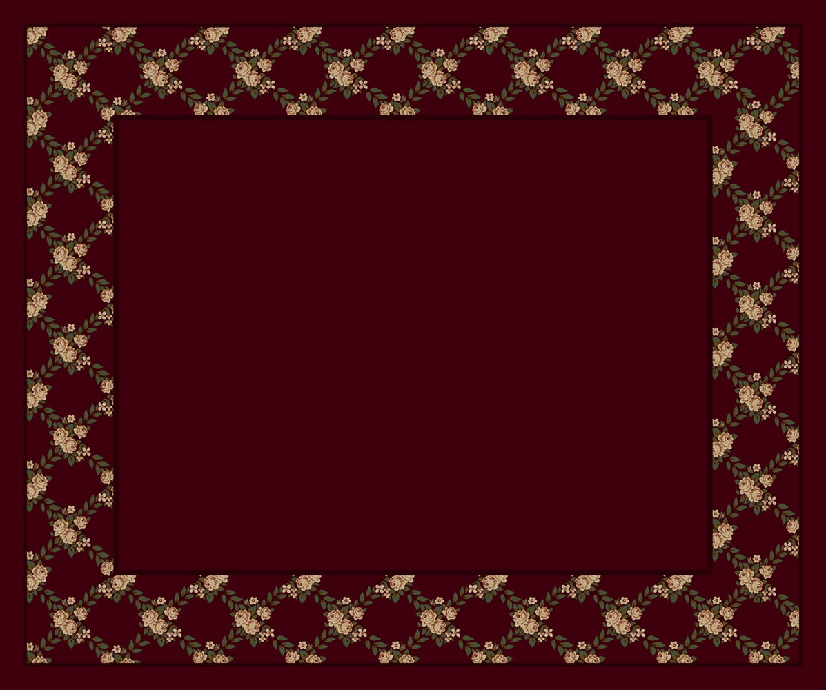 Milliken Design Center Area Rug ROSE BOWER CRANBERRY II Rose Bower ...
