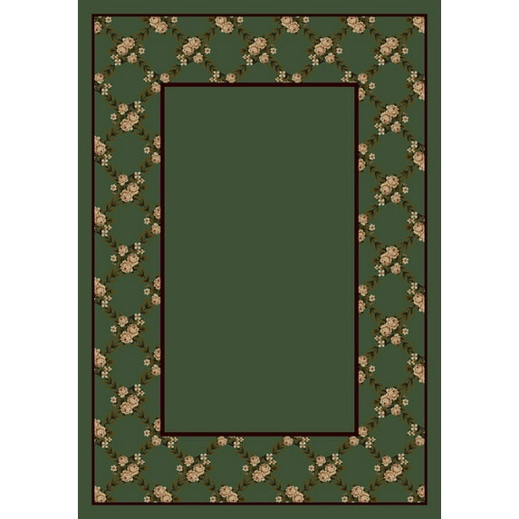 Milliken Design Center Area Rug ROSE BOWER MOSS II Rose Bower Moss Ii 2' 4" x 15' 6" Runner