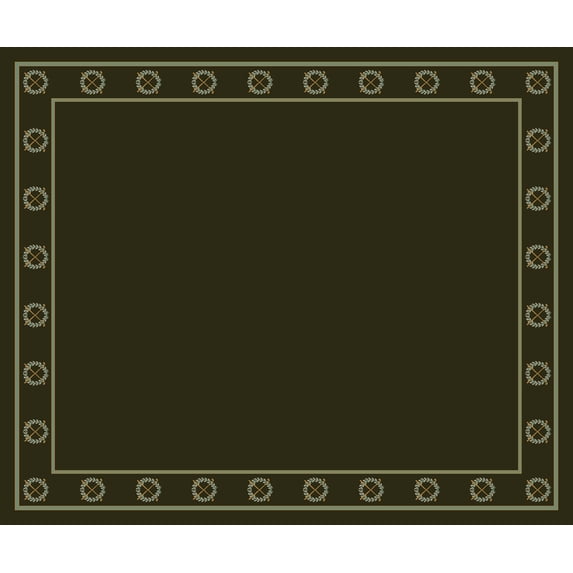 Milliken Design Center Area Rug RUTHERFORD OLIVE Rutherford Olive Rings Petals 2' 4" x 23' 2" Runner