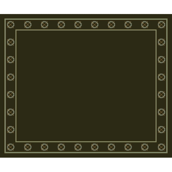 Milliken Design Center Area Rug RUTHERFORD OLIVE Rutherford Olive Rings Petals 2' 4" x 23' 2" Runner