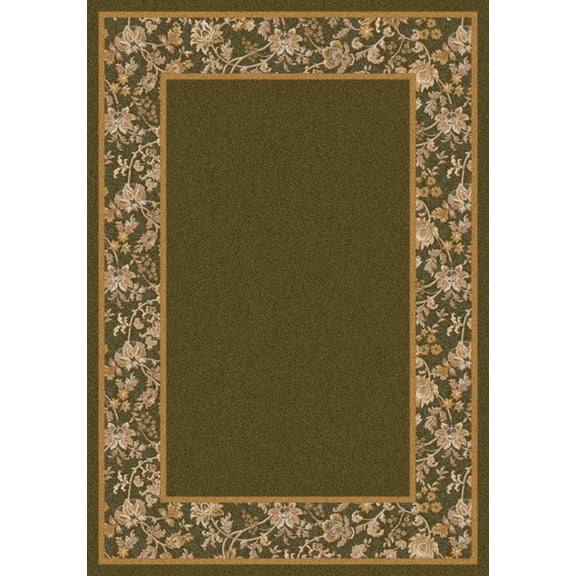 Milliken Design Center Area Rug TERENAH KHAKI Terenah Khaki Bouquets Vines 3' 10" x  5' 4" Rectangle