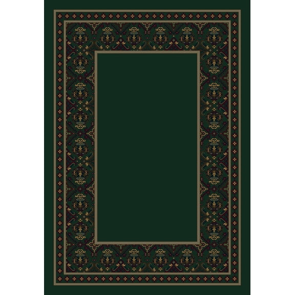 Milliken Design Center Area Rug TURKOMAN EMERALD II Turkoman 11006 5' 4" x 7' 8" Rectangle