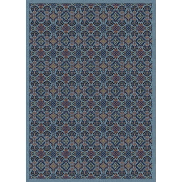 Milliken Design Center Area Rug TURKOMAN LAPIS Turkoman Lapis Scrolls Hoops 7' 8" x 10' 9" Rectangle