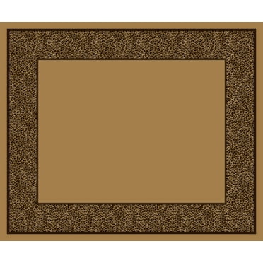 Milliken Design Center Area Rug WASABU GOLDEN LEOPARD Wasabu Golden Leopard Bordered Spotted